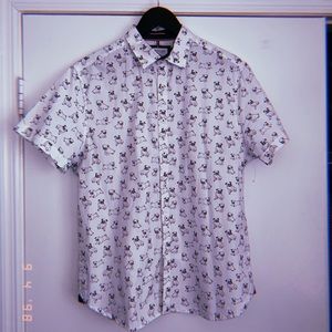 Baby Pug Print Button Up